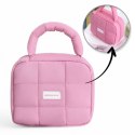 Kosmetyczka damska pikowana kuferek z rączką 21 x 17 x 8cm KS139R Kosmetyczka damska pikowana kuferek z rączką 21 x 17 x 8cm KS139R