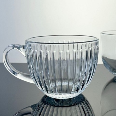 Filiżanka szklanka ryflowana duża 460 ml 1szt SZK152 Filiżanka szklanka ryflowana duża 460 ml 1szt SZK152