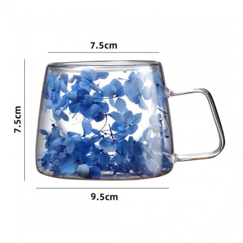 Szklanka termiczna z kwiatami w środku, hortensje 180 ml 1szt SZK154 Szklanka termiczna z kwiatami w środku, hortensje 180 ml 1szt SZK154