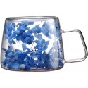 Szklanka termiczna z kwiatami w środku, hortensje 180 ml 1szt SZK154 Szklanka termiczna z kwiatami w środku, hortensje 180 ml 1szt SZK154