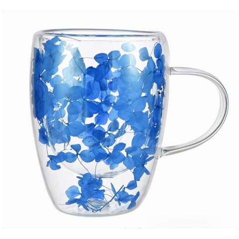 Szklanka termiczna z kwiatami w środku, hortensje 300 ml 1szt SZK104 Szklanka termiczna z kwiatami w środku, hortensje 300 ml 1szt SZK104