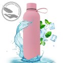 Bidon, butelka termiczna 500ML, stal nierdzewna z powłoką SOFT TOUCH jasny róż BD46R Bidon, butelka termiczna 500ML, stal nierdzewna z powłoką SOFT TOUCH jasny róż BD46R