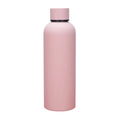 Bidon, butelka termiczna 500ML, stal nierdzewna z powłoką SOFT TOUCH jasny róż BD46R Bidon, butelka termiczna 500ML, stal nierdzewna z powłoką SOFT TOUCH jasny róż BD46R
