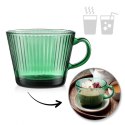 Filiżanka szklanka ryflowana duża butelkowa zieleń 380 ml 1szt SZK178 Filiżanka szklanka ryflowana duża butelkowa zieleń 380 ml 1szt SZK178