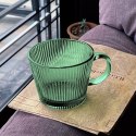 Filiżanka szklanka ryflowana duża butelkowa zieleń 380 ml 1szt SZK178 Filiżanka szklanka ryflowana duża butelkowa zieleń 380 ml 1szt SZK178