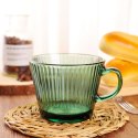 Filiżanka szklanka ryflowana duża butelkowa zieleń 380 ml 1szt SZK178 Filiżanka szklanka ryflowana duża butelkowa zieleń 380 ml 1szt SZK178