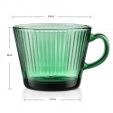 Filiżanka szklanka ryflowana duża butelkowa zieleń 380 ml 1szt SZK178 Filiżanka szklanka ryflowana duża butelkowa zieleń 380 ml 1szt SZK178