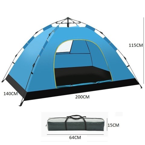 Namiot kempingowy składany 2-3 osobowy 200x140x115cm BAL12N Namiot kempingowy składany 2-3 osobowy 200x140x115cm BAL12N