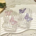 Szklanka ryflowana, z falowanymi ściankami, MOTYLKI róż 260 ml 1szt SZK161 Szklanka ryflowana, z falowanymi ściankami, MOTYLKI róż 260 ml 1szt SZK161