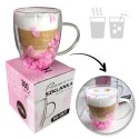 Szklanka termiczna z hortensją w środku róż 300 ml 1szt SZK77 Szklanka termiczna z hortensją w środku róż 300 ml 1szt SZK77