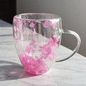 Szklanka termiczna z hortensją w środku róż 300 ml 1szt SZK77 Szklanka termiczna z hortensją w środku róż 300 ml 1szt SZK77
