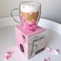 Szklanka termiczna z hortensją w środku róż 300 ml 1szt SZK77 Szklanka termiczna z hortensją w środku róż 300 ml 1szt SZK77