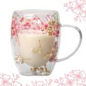 Szklanka termiczna z kwiatami w środku, gipsówka 300ml 1szt SZK78 Szklanka termiczna z kwiatami w środku, gipsówka 300ml 1szt SZK78