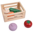 CLASSIC WORLD Zestaw Drewnianych Warzyw w Koszyku 6 el. CLASSIC WORLD Zestaw Drewnianych Warzyw w Koszyku 6 el.