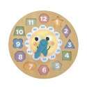TOOKY TOY Zegar Drewniana Zabawka Edukacyjna Nauka Czasu Kształtów TOOKY TOY Zegar Drewniana Zabawka Edukacyjna Nauka Czasu Kształtów