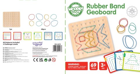 WOOPIE GREEN Geoplan na Gumki Drewniana Układanka 69 el. Certyfikat FSC WOOPIE GREEN Geoplan na Gumki Drewniana Układanka 69 el. Certyfikat FSC