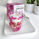 Szklanka termiczna z kwiatami w środku, gipsówka hortensje róż 300 ml 1szt SZK174 Szklanka termiczna z kwiatami w środku, gipsówka hortensje róż 300 ml 1szt SZK174