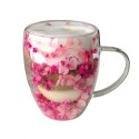 Szklanka termiczna z kwiatami w środku, gipsówka hortensje róż 300 ml 1szt SZK149 Szklanka termiczna z kwiatami w środku, gipsówka hortensje róż 300 ml 1szt SZK149