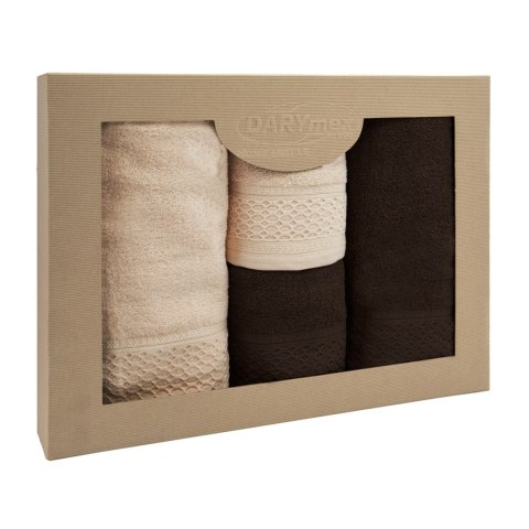 Ręcznik D Bawełna 100% Solano Cappuccino + Ciemny Brąz (P) 2x50x90+2x70x140 kpl. Ręcznik D Bawełna 100% Solano Cappuccino + Ciemny Brąz (P) 2x50x90+2x70x140 kpl.