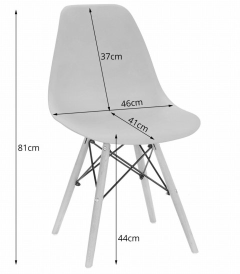 Zestaw stół okrągły TODI 80cm biały + 4 krzesła OSAKA białe Zestaw stół okrągły TODI 80cm biały + 4 krzesła OSAKA białe