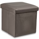 Pufa składana M - 30x30x30cm aksamit brąz Pufa składana M - 30x30x30cm aksamit brąz