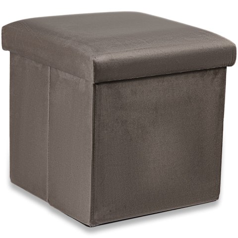 Pufa składana M - 30x30x30cm aksamit brąz Pufa składana M - 30x30x30cm aksamit brąz