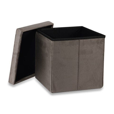 Pufa składana M - 30x30x30cm aksamit brąz Pufa składana M - 30x30x30cm aksamit brąz