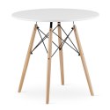Stół TODI Okrągły 80cm - biały