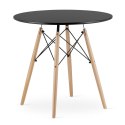 Stół TODI Okrągły 80cm - czarny Stół TODI Okrągły 80cm - czarny