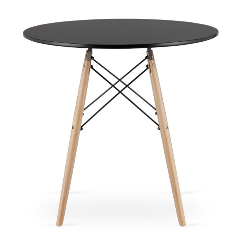 Stół TODI Okrągły 80cm - czarny Stół TODI Okrągły 80cm - czarny