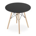 Stół TODI Okrągły 80cm - czarny Stół TODI Okrągły 80cm - czarny