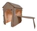 Domek ogrodowy drewniany stolik tablica kredowa 86 x 137 x 105 cm Domek ogrodowy drewniany stolik tablica kredowa 86 x 137 x 105 cm
