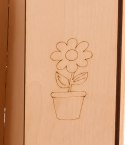 Domek ogrodowy drewniany stolik tablica kredowa 86 x 137 x 105 cm Domek ogrodowy drewniany stolik tablica kredowa 86 x 137 x 105 cm