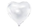 Balon foliowy Serce białe 45cm Balon foliowy Serce białe 45cm