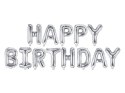 Balon foliowy dekoracja urodzinowa Happy Birthday srebrna 340cm x 35cm Balon foliowy dekoracja urodzinowa Happy Birthday srebrna 340cm x 35cm