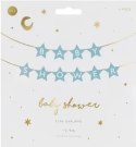 Baner napis na baby shower gwiazdki jasnoniebieskie 290cm x 16,5cm Baner napis na baby shower gwiazdki jasnoniebieskie 290cm x 16,5cm
