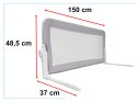 Barierka osłona ochronna do łóżka otwierana 150cm szara Barierka osłona ochronna do łóżka otwierana 150cm szara