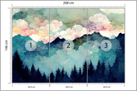 Fototapeta Las Świerkowy I Góry Fototapeta Las Świerkowy I Góry