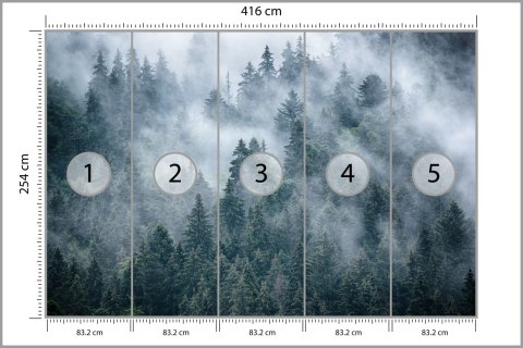 Fototapeta Mglisty Las W Górach Fototapeta Mglisty Las W Górach