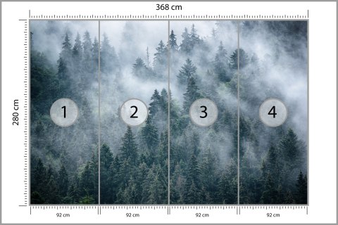Fototapeta Mglisty Las W Górach Fototapeta Mglisty Las W Górach