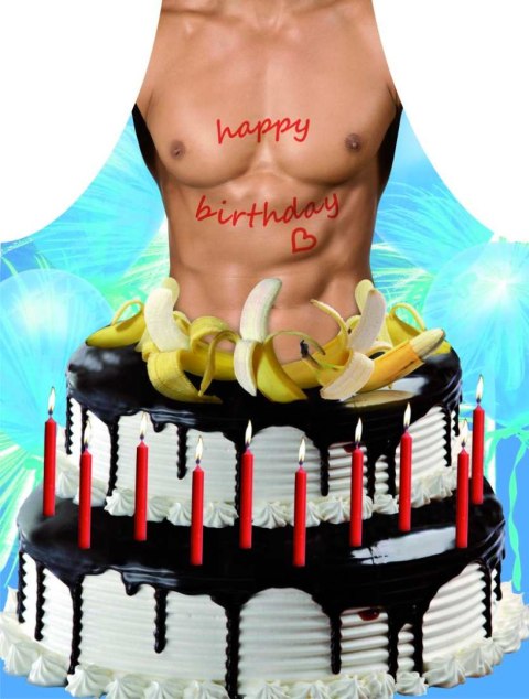 Fartuch nr 58 (happy birthday men).. Fartuch nr 58 (happy birthday men)..