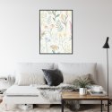 Plakat Wieloczęściowy Pastelowe Kwiaty Polne Akwarela Rama Aluminiowa Kolor Czarny