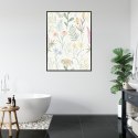 Plakat Wieloczęściowy Pastelowe Kwiaty Polne Akwarela Rama Aluminiowa Kolor Czarny