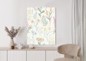 Plakat Wieloczęściowy Pastelowe Kwiaty Polne Akwarela Rama Aluminiowa Kolor Czarny