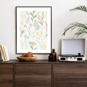 Plakat Wieloczęściowy Pastelowe Kwiaty Polne Akwarela Rama Aluminiowa Kolor Czarny