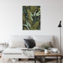 Plakat Wieloczęściowy Wzór Roślinny W Stylu Vintage Rama Aluminiowa Kolor Czarny