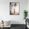 Plakat Wieloczęściowy Deska Surfingowa Na Plaży Z Palmami Rama Aluminiowa Kolor Czarny