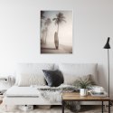 Plakat Wieloczęściowy Deska Surfingowa Na Plaży Z Palmami Rama Aluminiowa Kolor Czarny