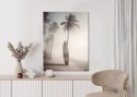 Plakat Wieloczęściowy Deska Surfingowa Na Plaży Z Palmami Rama Aluminiowa Kolor Czarny